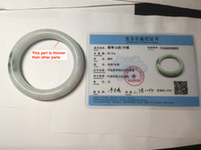 Load image into Gallery viewer, 60mm certified 100% natural light green/white/purple chubby round cut jadeite jade bangle BS40-8569