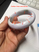 Load image into Gallery viewer, 54.5mm certified 100% natural Type A green light purple Distant Hills in Mist jadeite bangle PA185-4757