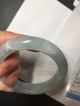 Load image into Gallery viewer, 57.5mm certified type A 100% Natural icy watery light green/purple/white Jadeite jade bangle BH138-1314