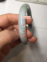 Load image into Gallery viewer, 57.8mm Certified Type A 100% Natural Dark Green Blue Gray Black Round Cut Jadeite Jade Bangle BS147-0754