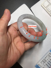 Load image into Gallery viewer, 60.4mm certified Type A 100% Natural icy watery light green/purple Jadeite Jade bangle BF145-9528