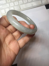 Load image into Gallery viewer, 53.2mm certified 100% Natural icy watery light beige pale pink gray nephrite bangle HN120-0082