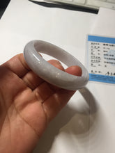 Load image into Gallery viewer, 51.5mm certified 100% Natural type A light purple white Jadeite Jade bangle PA245-4673