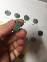 Load image into Gallery viewer, 100% Natural type A icy watery light green/purple/gary Jadeite Jade round cake pendant group F151