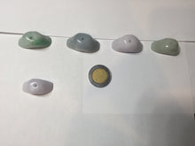 Load image into Gallery viewer, Type A 100% Natural light green/white/purple Jadeite Jade Ingots desk decor/pendant/worry stone BF157