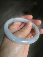 Load image into Gallery viewer, 58mm certified type A 100% Natural light purple white jadeite jade bangle AS8-0934