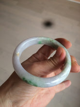 Load image into Gallery viewer, 58mm Certified Type A 100% Natural sunny green/purple Jadeite Jade bangle N84-0624