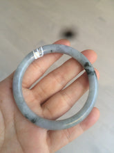 Load image into Gallery viewer, 54.6mm certified 100% Natural green/purple/gray Jadeite + albite Jade bangle AM35-1538