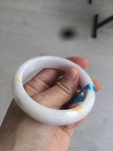 Load image into Gallery viewer, 53.4mm 100% natural certified yellow/white/light purple jadeite jade bangle AS38-5122