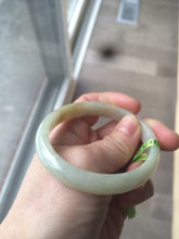 Load image into Gallery viewer, 54.7mm Certificated Type A 100% Natural yellow oval jadeite jade bangle AC37-8526