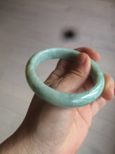 Load image into Gallery viewer, 56.4mm certified Type A 100% Natural sunny green Jadeite Jade bangle U126-2490