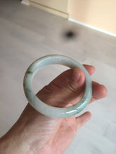 Load image into Gallery viewer, 54.7mm certified 100% natural type A light green/white/brown jadeite jade bangle X116-7753