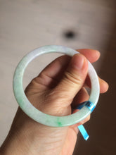 Load image into Gallery viewer, 56.5mm Certified Type A 100% Natural sunny green purple slim Jadeite Jade bangle AJ55-4582