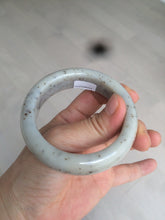 Load image into Gallery viewer, 52.8mm certified 100% Natural beige with black/brown flying dandelions Osmanthus fragrans cake nephrite Jade bangle HT56-5157