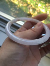 Load image into Gallery viewer, 56.4mm Certified Type A 100% Natural light purple/white/yellow round cut Jadeite Jade bangle F73-5254