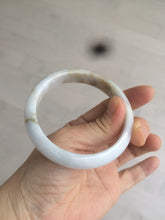Load image into Gallery viewer, 57.7mm type A 100% Natural light purple white Jadeite Jade bangle AD69