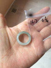 Load image into Gallery viewer, 16.7mm/size 6 1/4 100% natural type A icy watery green/white/yellow jadeite jade band ring G105-6 1/4