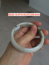 Load image into Gallery viewer, 54-60mm certified Type A 100% Natural light green Jadeite Jade bangle GC20/23 (add on item)