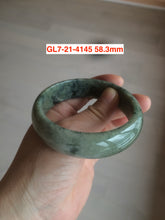 Load image into Gallery viewer, 54-62mm certified Type A 100% Natural light green white Jadeite Jade bangle GL7