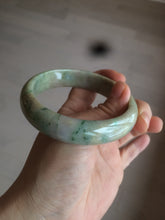 Load image into Gallery viewer, 59.5mm certified Type A 100% Natural sunny green gray yellow purple (FU LU Shou)Jadeite bangle D68-3750