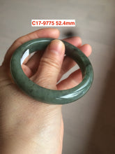 Load image into Gallery viewer, Sale! 49-54mm certified Type A 100% Natural dark green/white/black Jadeite Jade bangle with defects group GC30