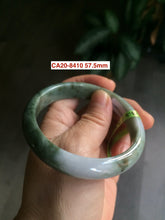 Load image into Gallery viewer, 57.2-57.4mm certified Type A 100% Natural dark green/brown/white Jadeite Jade bangle group7 AC20