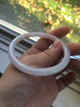 Load image into Gallery viewer, 56.4mm Certified Type A 100% Natural light purple/white/yellow round cut Jadeite Jade bangle F73-5254