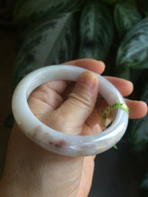 Load image into Gallery viewer, 56mm certificated Type A 100% Natural white/red/brown Jadeite Jade bangle AE24-5700