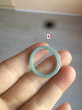Load image into Gallery viewer, Size 10 1/4 100% natural type A icy watery light green/blue/gray Guatemala jadeite jade band ring AF53