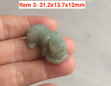 Load image into Gallery viewer, 100% natural type A jadeite jade green/white 3D PiXiu(貔貅) pendant/bracelet AE26