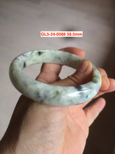 Load image into Gallery viewer, Sale! Certified type A 100% 54-61mm Natural green/white/eggplant purple/black spring garden Jadeite bangle group GL5 1-20
