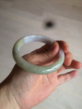 Load image into Gallery viewer, 56.5mm 100% natural certified green/white jadeite jade bangle AT39-8941