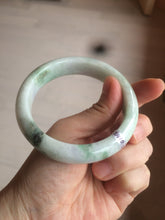 Load image into Gallery viewer, Sale! 57.4 mm Certified Type A 100% Natural green/purple/yellow(福禄寿) Jadeite Jade bangle Q92-2410