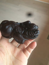 Load image into Gallery viewer, Handmade Craved Real ebony wood(黑檀木) PIXIu desk home decor CB32