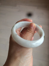 Load image into Gallery viewer, 55mm Certified type A 100% Natural green/white Jadeite bangle C77-7762