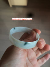Load image into Gallery viewer, 50-51mm certified Type A 100% Natural green/white/yellow oily painting thin/super thin Jadeite Jade bangle Group AK37