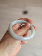 Load image into Gallery viewer, 52mm Certified 100% natural Type A light green/purple oval jadeite jade bangle U118-6866