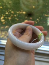 Load image into Gallery viewer, 55.7mm certified Type A 100% Natural white/yellow Jadeite Jade bangle E57-7572