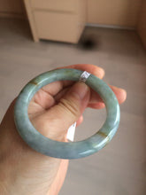 Load image into Gallery viewer, 50.7mm Certified Type A 100% Natural green/blue/yellow snowy Jadeite Jade bangle AJ37-5271