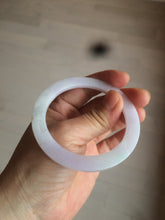 Load image into Gallery viewer, 51.5mm certified Type A 100% Natural sunny green/purple flat style Jadeite jade bangle N109