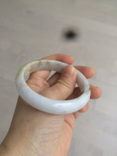 Load image into Gallery viewer, 57.7mm type A 100% Natural light purple white Jadeite Jade bangle AD69