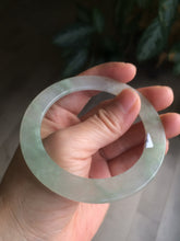 Load image into Gallery viewer, 55.2mm certified Type A 100% Natural icy light green thin Jadeite bangle AC16-0430
