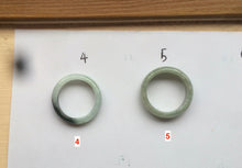 Load image into Gallery viewer, 19mm/size 9 100% natural type A icy watery green/white/yellow jadeite jade band ring G105-9