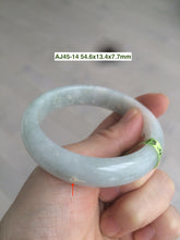 Load image into Gallery viewer, 100% natural type A size 54-58mm Natural green/white jadeite jade bangle with defects AJ45 group