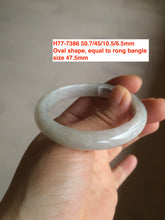 Load image into Gallery viewer, Sale! 49-54mm certified Type A 100% Natural dark green/white/black Jadeite Jade bangle with defects group GC30