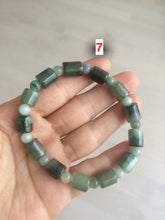 Load image into Gallery viewer, 100% natural green/white type A jadeite jade bead bracelet AQ48