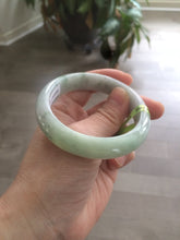 Load image into Gallery viewer, 54mm certified 100% natural type A green/white jadeite jade bangle AH29-4933