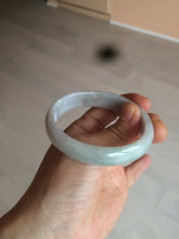 Load image into Gallery viewer, 52mm Certified 100% natural Type A light green/purple oval jadeite jade bangle N109-2828