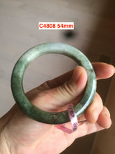 Load image into Gallery viewer, Sale! 49-54mm certified Type A 100% Natural dark green/white/black Jadeite Jade bangle with defects group GC30