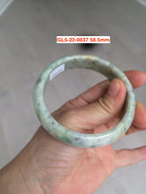Load image into Gallery viewer, Sale! Certified type A 100% 54-61mm Natural green/white/eggplant purple/black spring garden Jadeite bangle group GL5 1-20